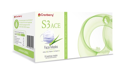 Cranberry S3 Ace Face Masks Lavender 50/Bx ASTM Level 2 thumbnail 15