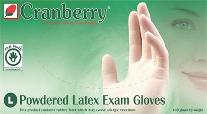 --Cranberry XS Latex Gloves (100) product image