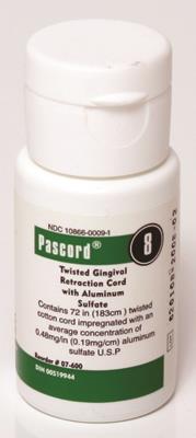 Pascord Retraction Cord, with Aluminum Sulfate, 72", Medium, # 1, 1/Pk, 07-610 thumbnail 15