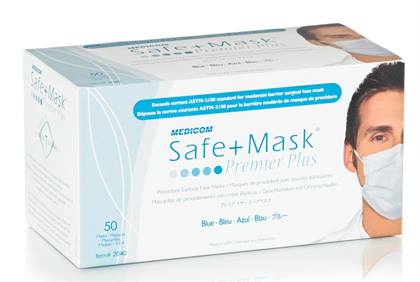 SafeMask Premier Plus Procedure Earloop, ASTM Level 2, Blue, 50/Box, 2040 thumbnail 13
