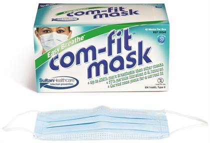 Com-Fit Earloop Easy Breathe Masks, Blue, 40/Box, 20340 thumbnail 12