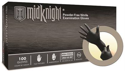 MICROFLEX MidKnight Nitrile Exam Gloves X-Large Black Non-Sterile 100/Bx thumbnail 8