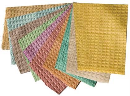 Choice Poly-Back Towels, 3-Ply Tissue, Waffle-Embossed, 13" x 18", Mauve, 500/Pk thumbnail 13