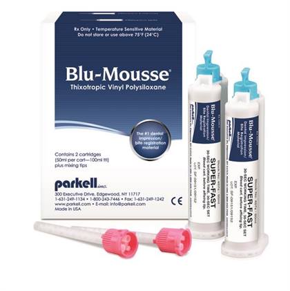 Blu-Mousse VPS Bite Registration Material, Classic Set, Split Cartridge, 50 ml, 2/Pk, S438S thumbnail 15
