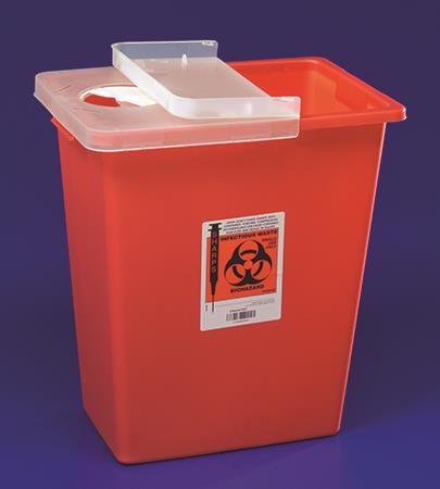 Sharps 8gal Red w/Hinged Lid product image
