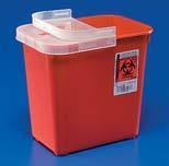 Sharps 2gal Red w/ Clear Hinged Lid product image