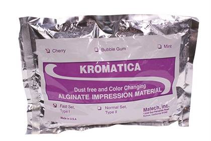 Kromatica Color-Changing Alginate Impression Material, Dust-Free, Fast Set, Pouch, 1 lb, Cherry, 1/Pk, 305-201 thumbnail 6