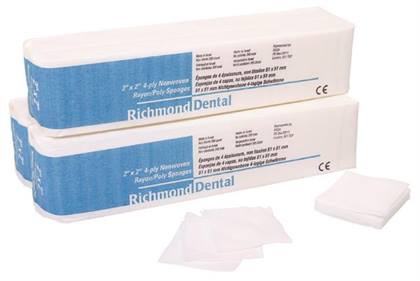 Rayon/Poly Non-Woven Sponges, 4-Ply, 2" x 2", 5000/Pk product image