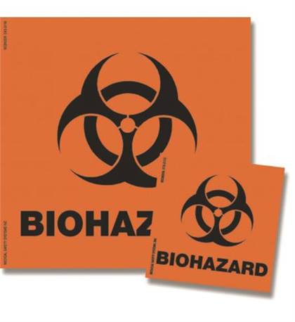 Biohazard Labels 2X2 Pack of 25 product image