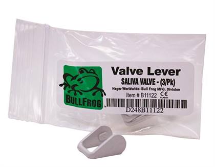 Bull Frog Saliva Ejector Replacement Levers, Plastic, Grey, 3/Pk, B11122 product image