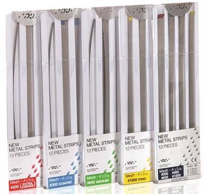 Metal Finishing Strips, Refill, # 300-C Width Mesh, 90 Micron, 4 mm, Coarse, Blue, 12/Pk, 000258 thumbnail 8