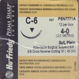 Perma Sharp Suture, Plain Gut, Absorbable, C-6, 4-0, 18", 12/Pk, PSN7771A thumbnail 14