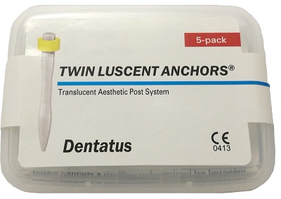 Twin Luscent Fiber Posts Refill 5 Medium Red 5/Pk product image