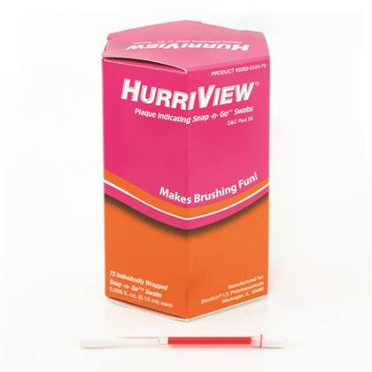 HurriView Snap-n-Go Swabs Disclosing Solution .15mL Rd Indvdly Wrpd 72/Bx thumbnail 3