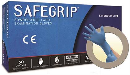 MICROFLEX SafeGrip Exam Gloves Small Extended Blue Non-Sterile product image