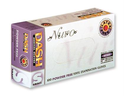 Nuvo Vinyl Exam Gloves Small Opaque White Non-Sterile thumbnail 10