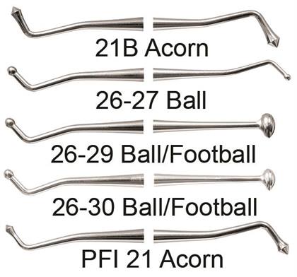 Burnisher, Acorn, Double-End, Standard Handle, # PFI 21, 1/Pk, AEBPFI21A thumbnail 8
