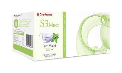 Cranberry S3 Mint Premium Face Mask 50/Box Lavender ASTM Level 2 thumbnail 14
