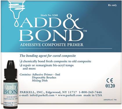 Add & Bond Resin-Based Adhesive Composite, Light-Cure, Repair Kit Primer, 5 ml, 1/Pk, S260 thumbnail 4