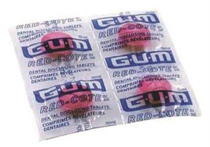 Gum Red-Cote Disclosing Tablets, Cello Pack, 250/Pk, 800CQA (Discontinued) thumbnail 2
