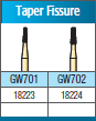 Great White Gold Series Carbide Burs, FG, Taper Flat End Fissure, # 702, 10/Pk, 18224 thumbnail 9