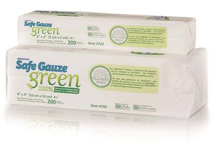 -Safe-Gauze Green 4X4 Non-Woven Sponges (2M) product image