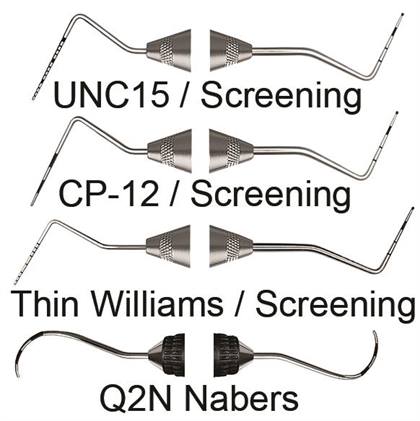 Qulix Color-Coded Probe, Double-Ended, # 15 University of North Carolina, # 6 Satin Steel Handle, 1/Pk, P15/11.5B6 product image