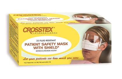 Patient Safety Mask White w/Splash Shield (25) product image