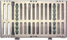 IMS Signature Series Double-Decker Cassette, 14-Instrument, Two-Tier, Green, 1/Pk, IM9149 thumbnail 14