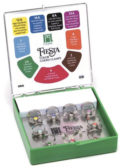 Hygenic Fiesta, Rubber Dam Clamp Wingless, # W2, Premolar, Brown, 1/Pk, H02794 thumbnail 8