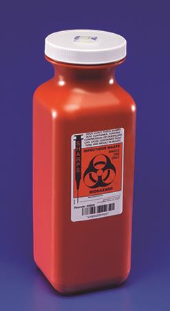 In-Room 8qt Red Sharps w/Auto-Drop Lid product image