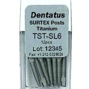 Surtex Sterile Post Titanium 6 1.8 mm Parallel Sided & Tapered End Green 5/Pk thumbnail 5