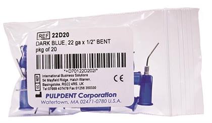 Prebent Black Dropper Tips 22 ga x 1/2" Pack of 75 product image