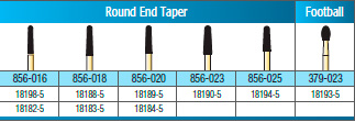 Great White Ultra Series Carbide Burs, FG, Round End Taper, # 856-018, 5/Pk, 18188-5 thumbnail 15