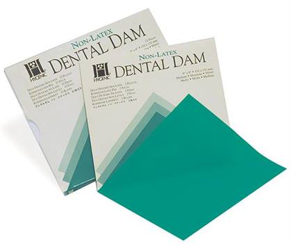 Hygenic Non-Latex Dental Dams, 6" x 6", Medium, Green, 75/Pk, H09106 thumbnail 15