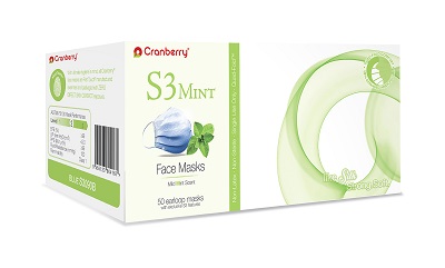 Cranberry S3 Mint Face Mask ASTM Level 3 Blue Adult 50/Bx thumbnail 13