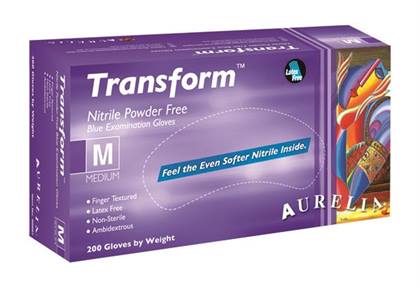 Aurelia Transform TransBlue Nitrile Gloves Large 200/Box product image