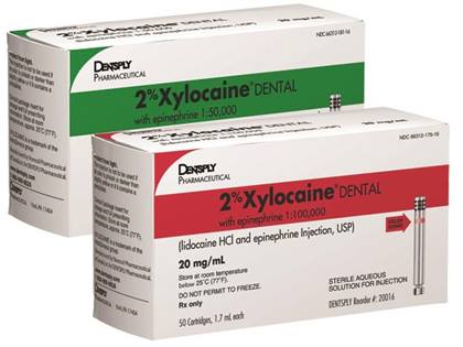 Xylocaine Lidocaine HCl 2% Epinephrine 1:100 000 1.7 mL 50/Bx product image