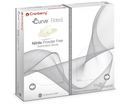 Curve Nitrile Exam Gloves Standard White Non-Sterile thumbnail 12