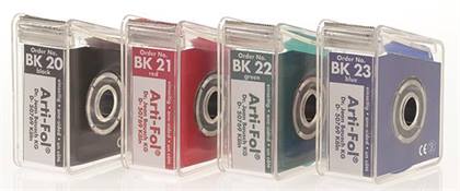 Arti-Fol II Ultra-Thin Two-Sided Articulating Film, 8 microns, 22 mm x 20 m, Green, 1 Roll/Pk, BK26 product image