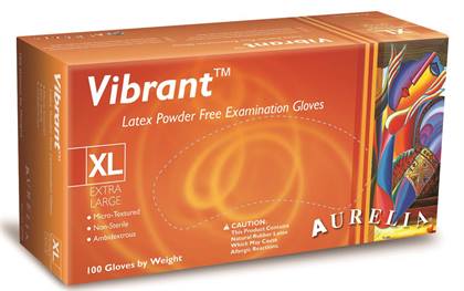 Aurelia Vibrant SM Latex PF TXT Gloves (100) product image