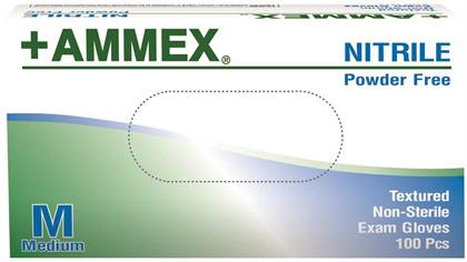 Ammex Nitrile Exam Gloves Large Blue Non-Sterile thumbnail 6
