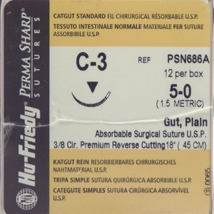 Hu-Friedy - 5-0 Gut, Plain 18 C-3 3/8 Circle Premium thumbnail 9