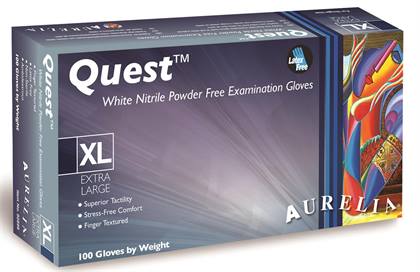 -Aurelia Quest SM White Nitrile PF Gloves (100) product image
