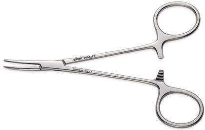 Hemostat, Curved, Stainless Steel, 4-3/4", 1/Pk, 9065127 thumbnail 8