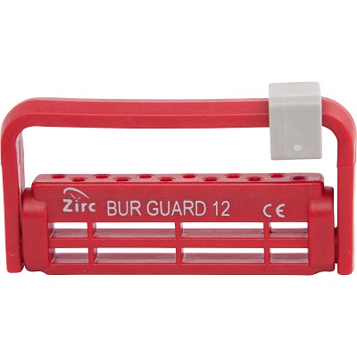 Steri-Bur Guard Bur Block Antimicrobial Microban 12 Hole Red Detachable Lid Ea product image