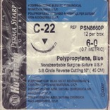 Perma Sharp Suture 6-0 18" Polypropylene Monofilament C-22 Blue 12/Bx thumbnail 11
