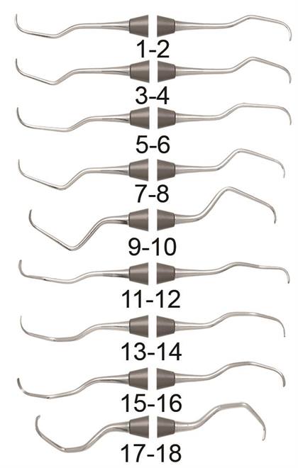 Curette Gracey Double End Size 13/14 DuraLite ColorRing Stainless Steel Ea thumbnail 7