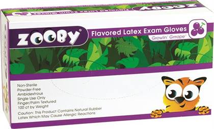 Zooby Growlin Grape LRG Latex PF TXT Gloves (100) product image