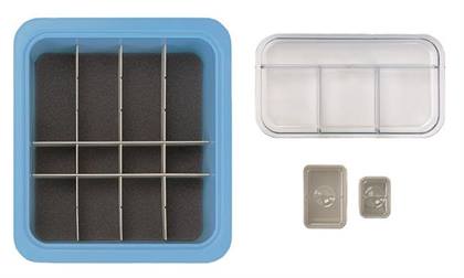 Tub Insert, 10 Compartments, 10 3/4" x 9 11/16" x 1", Gray, 1/Pk, 20Z465 product image